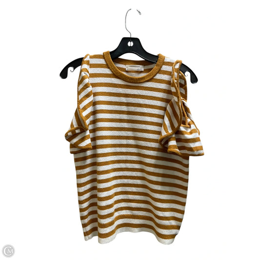 Top Short Sleeve By Anthropologie In Striped Pattern, Size: S