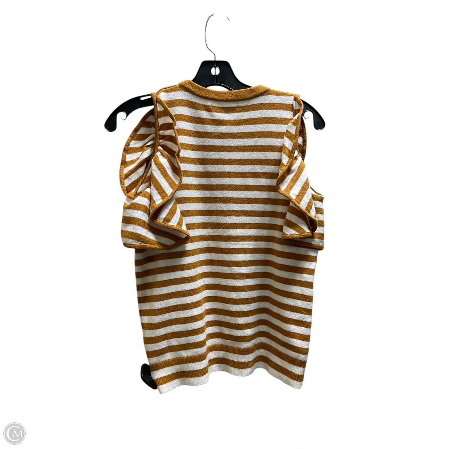 Top Short Sleeve By Anthropologie In Striped Pattern, Size: S