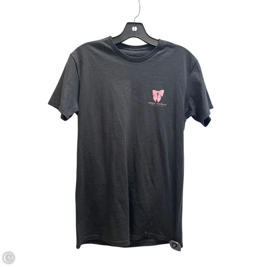 Top Short Sleeve By Simply Southern In Black, Size: S