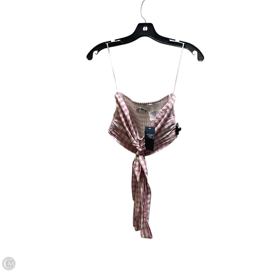Top Sleeveless By Abercrombie And Fitch In Plaid Pattern, Size: Xs