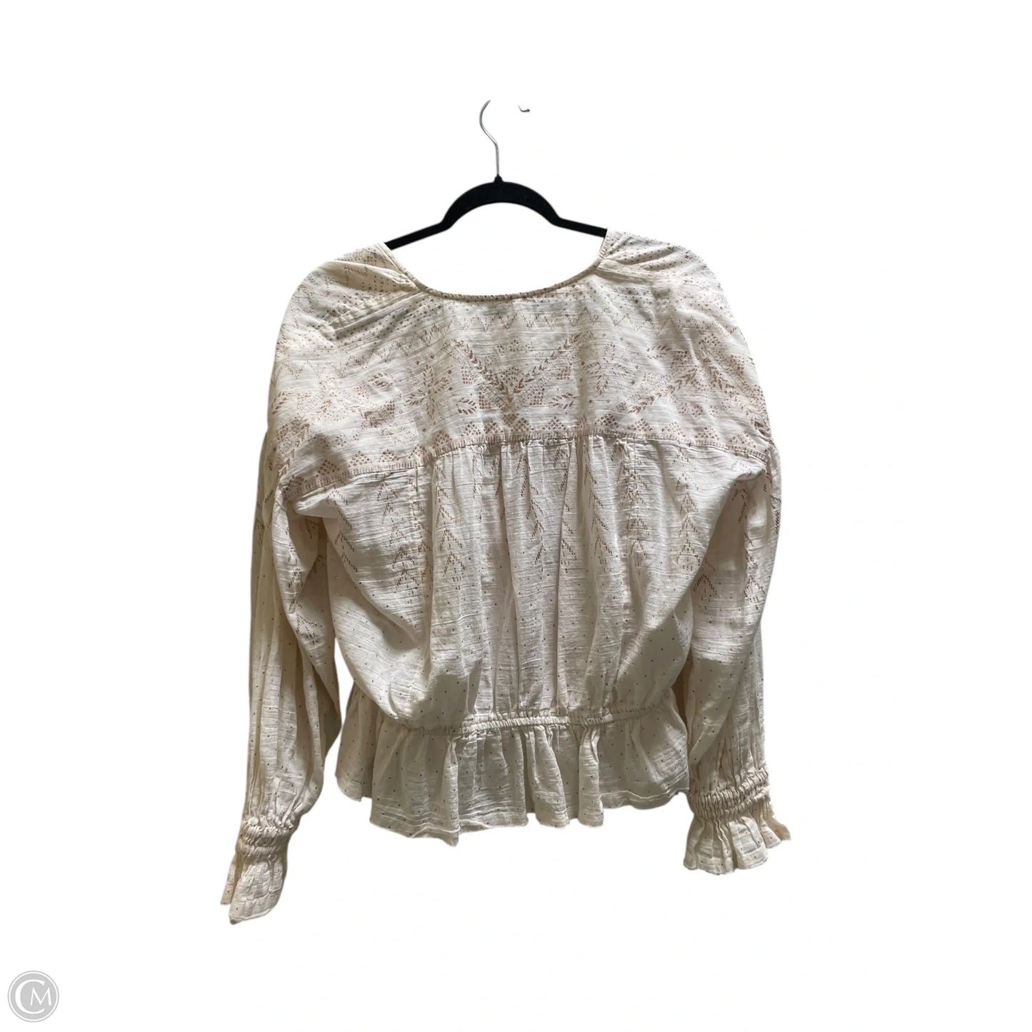 Top Long Sleeve By Free People In Pink, Size: S