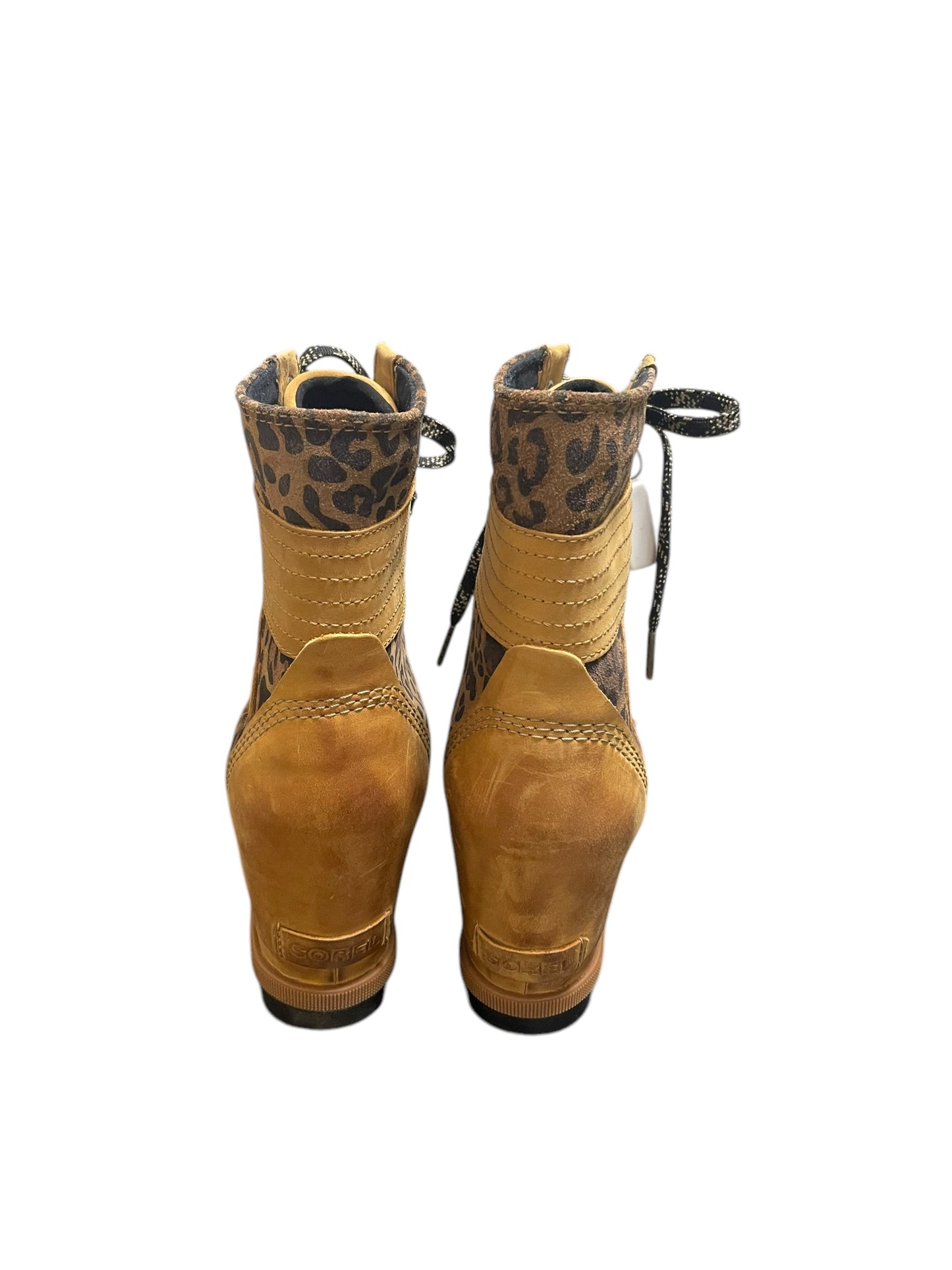 Boots Ankle Heels By Sorel In Brown, Size: 10