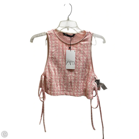 Top Sleeveless By Zara In Pink, Size: S