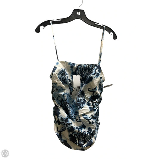 Top Sleeveless By Zara In Blue, Size: M