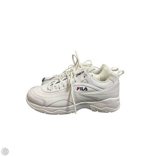 Shoes Athletic By Fila In White, Size: 8.5