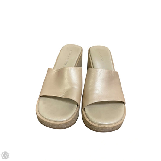 Shoes Heels Wedge By Gianni Bini In Beige, Size: 8