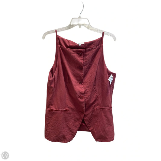 Top Sleeveless By Madewell In Red, Size: 10