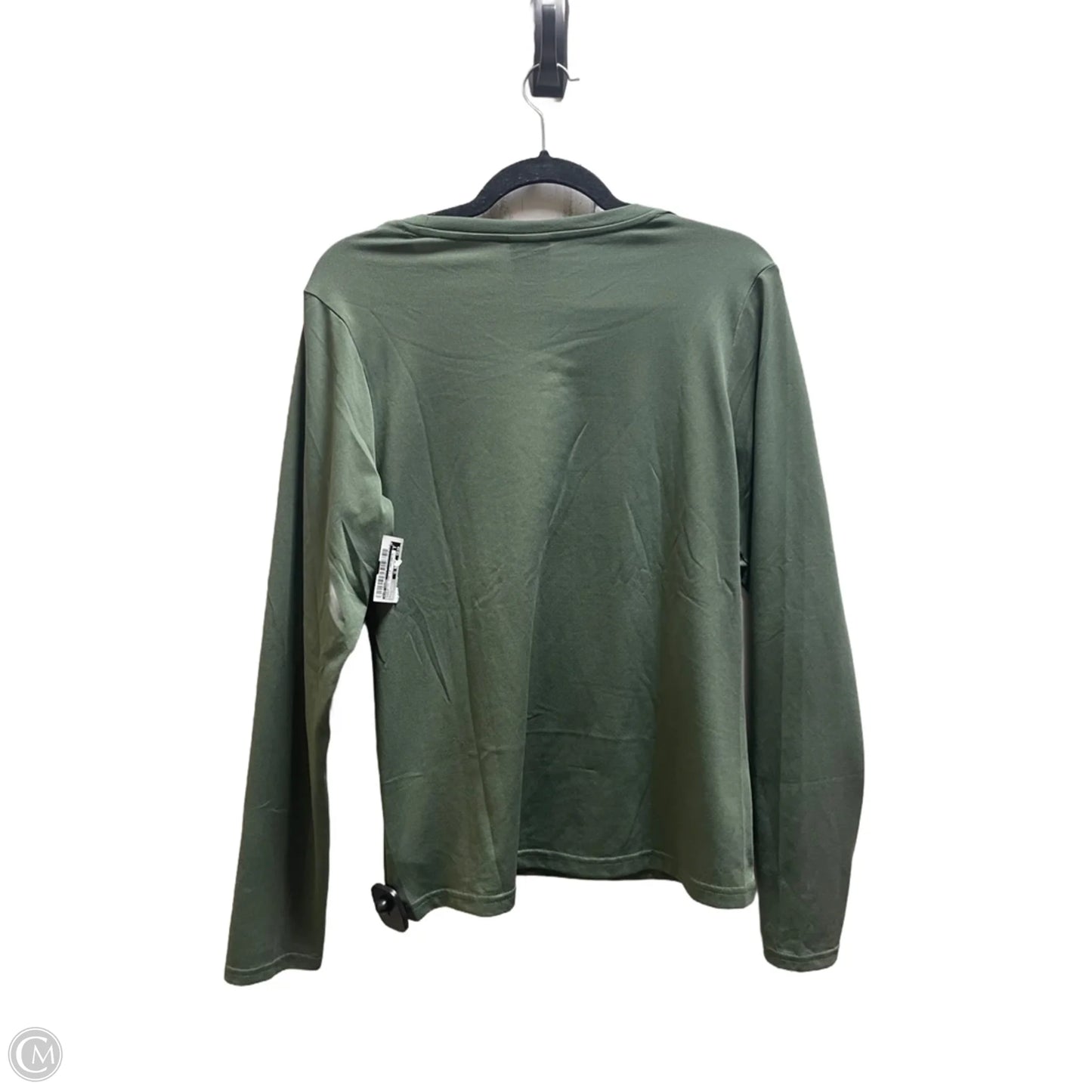 Athletic Top Long Sleeve Crewneck By Gym Shark In Green, Size: L