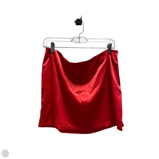 Skirt Mini & Short By Pretty Little Thing In Red, Size: 8