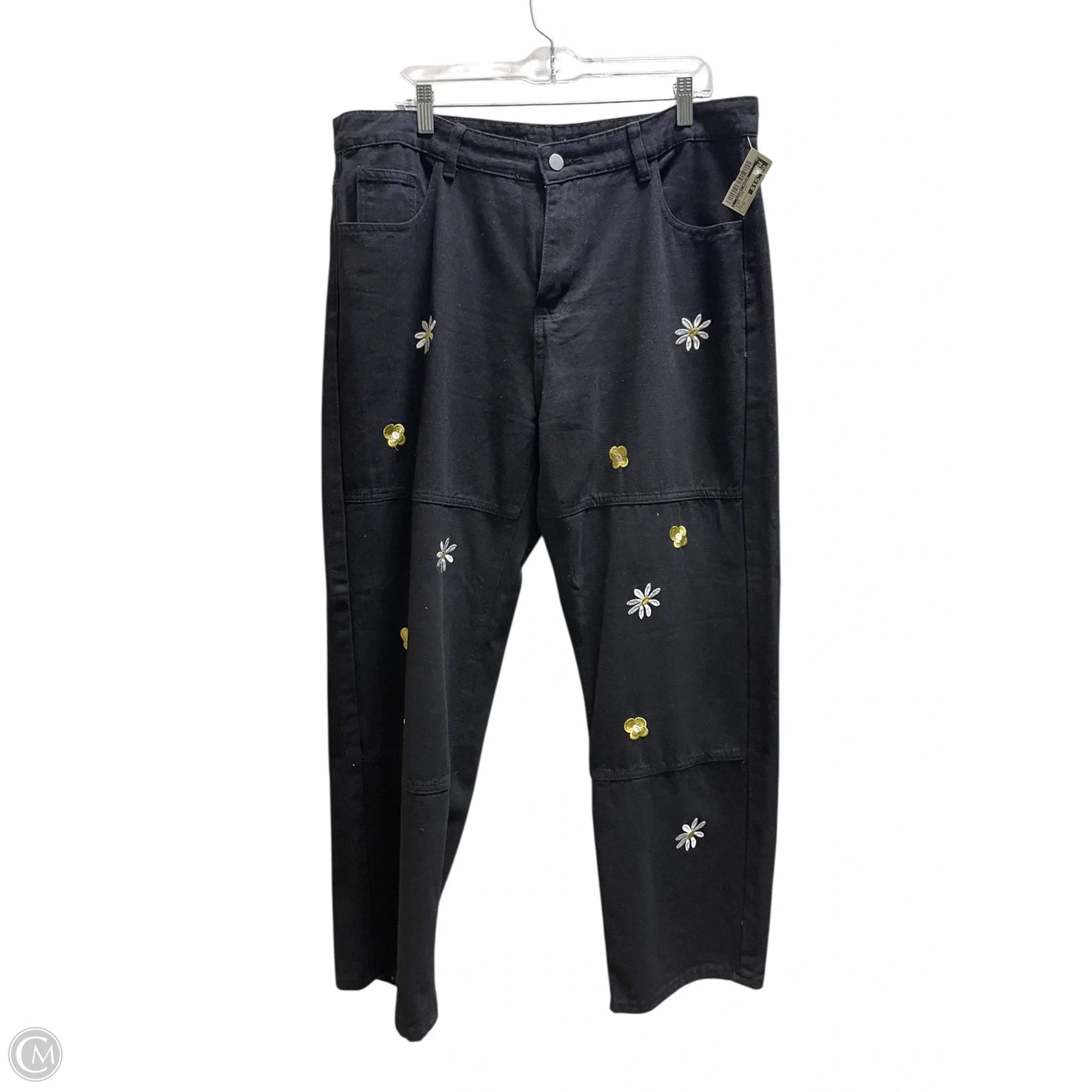 Jeans Wide Leg By Clothes Mentor In Black, Size: Xl