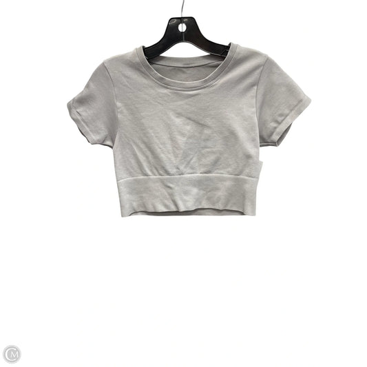Top Short Sleeve By Aerie In Grey, Size: S