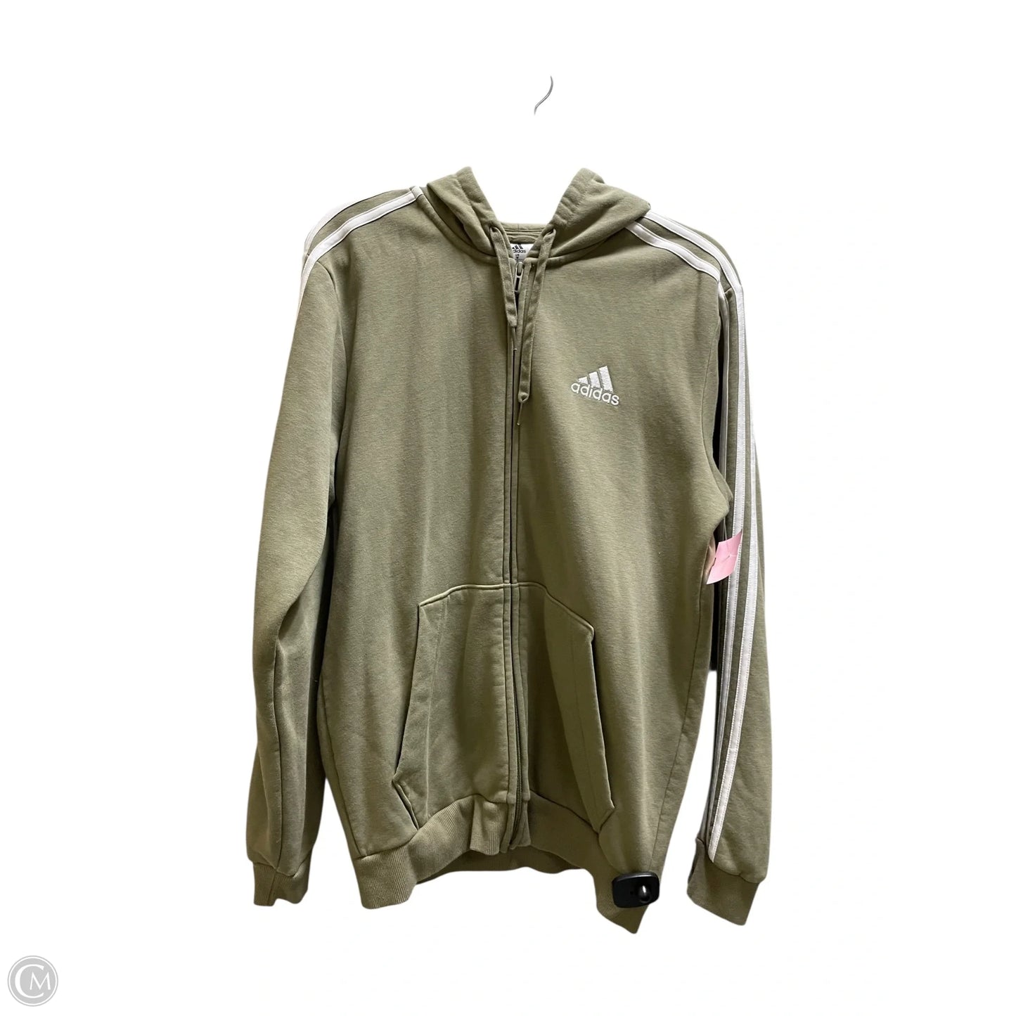 Athletic Jacket By Adidas In Green, Size: M