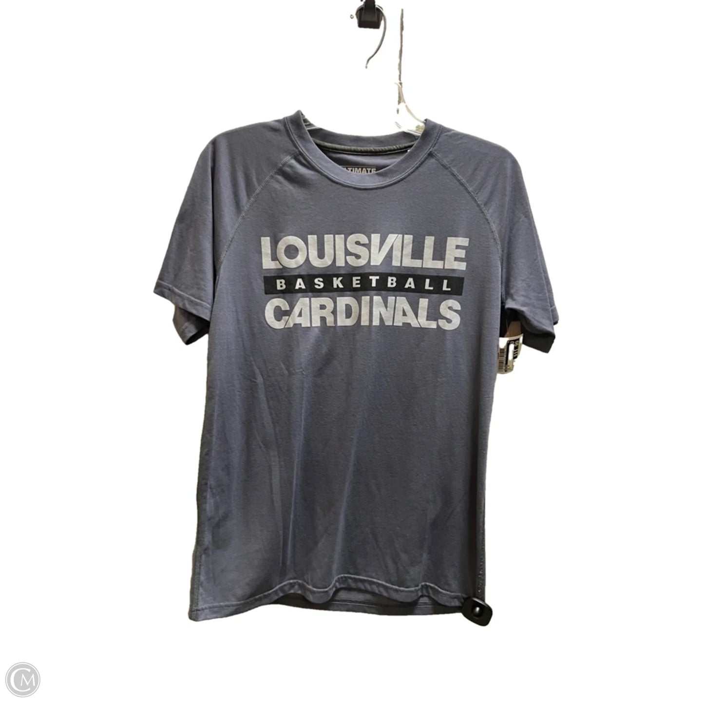 Top Short Sleeve By Adidas In Grey, Size: M