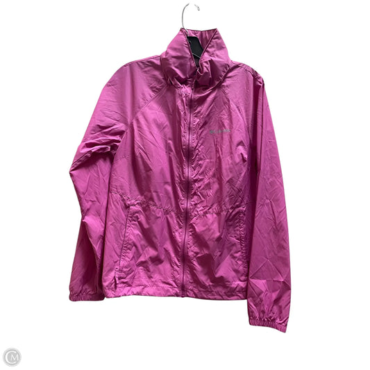 Jacket Windbreaker By Columbia In Pink, Size: L