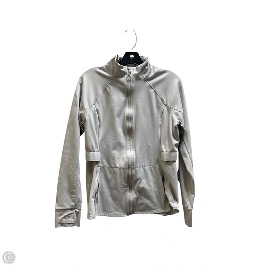 Athletic Jacket By Fabletics In Grey, Size: L