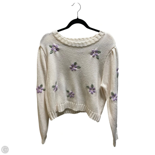 Sweater By Francesca’s In Cream, Size: L