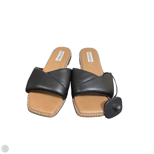Sandals Flats By Steve Madden In Black, Size: 8