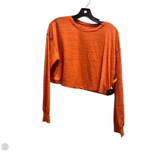 Top Long Sleeve By Lululemon In Orange, Size: 4