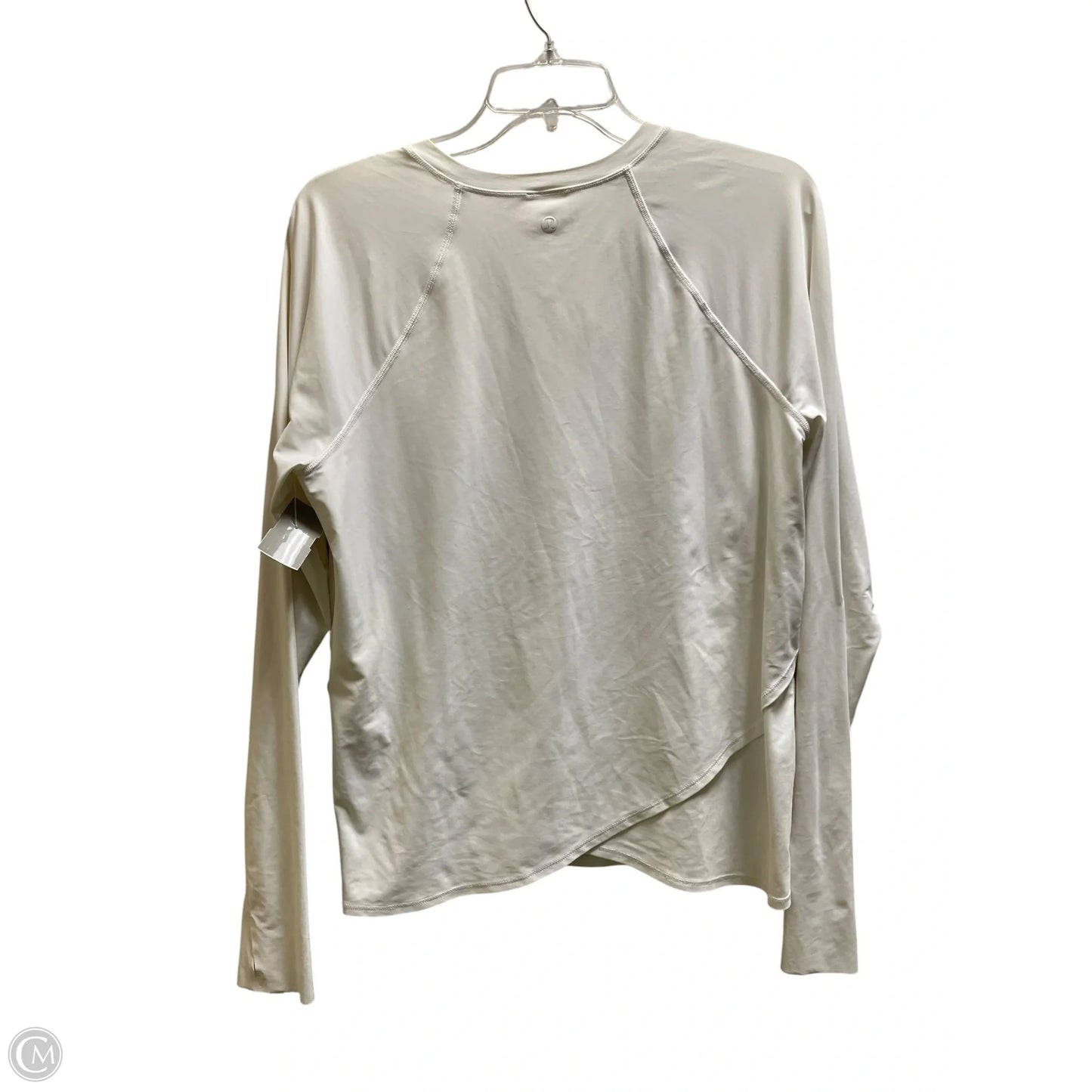 Athletic Top Long Sleeve Collar By Lululemon In White, Size: Xs