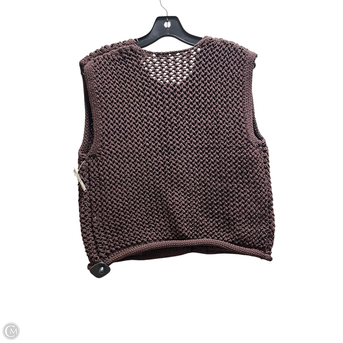Top Sleeveless By Vigoss In Brown, Size: L