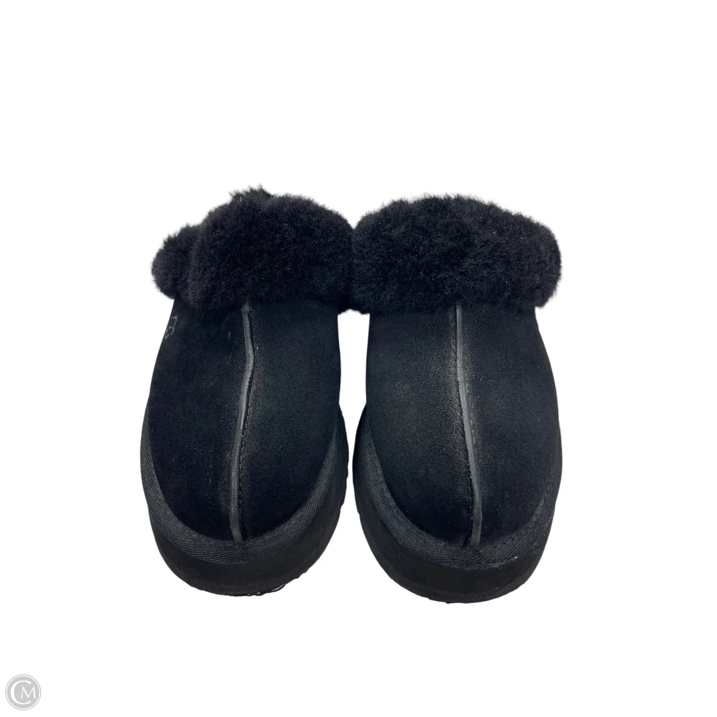 Slippers Designer By Ugg In Black, Size: 6