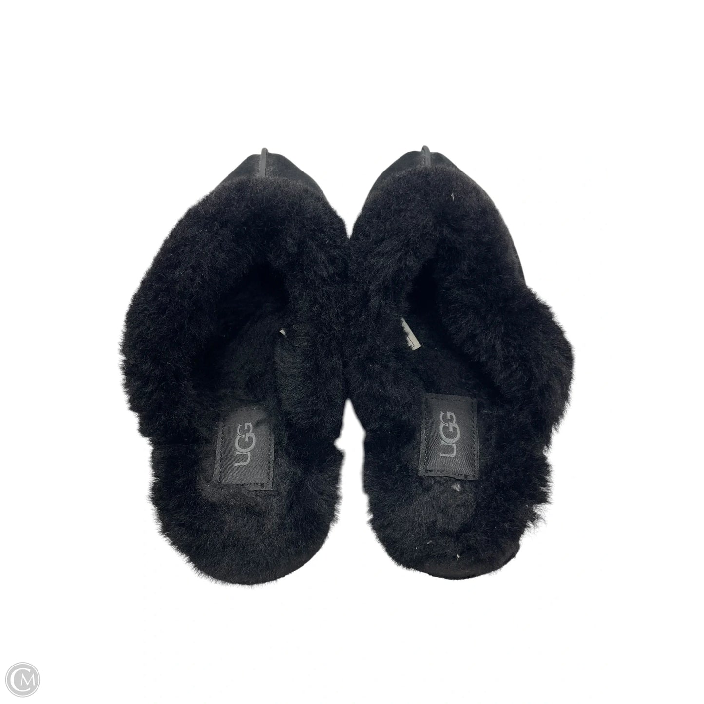 Slippers Designer By Ugg In Black, Size: 6