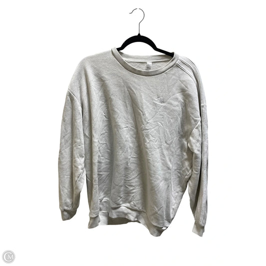 Sweatshirt Collar By Adidas In White, Size: M