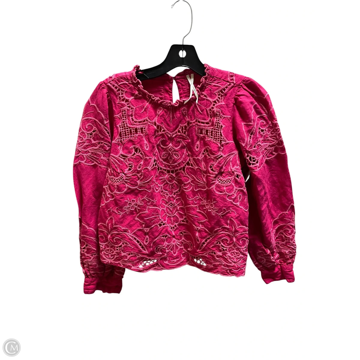 Top Long Sleeve By Anthropologie In Pink, Size: Xs