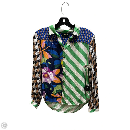 Top Long Sleeve By Maeve In Green, Size: Xs