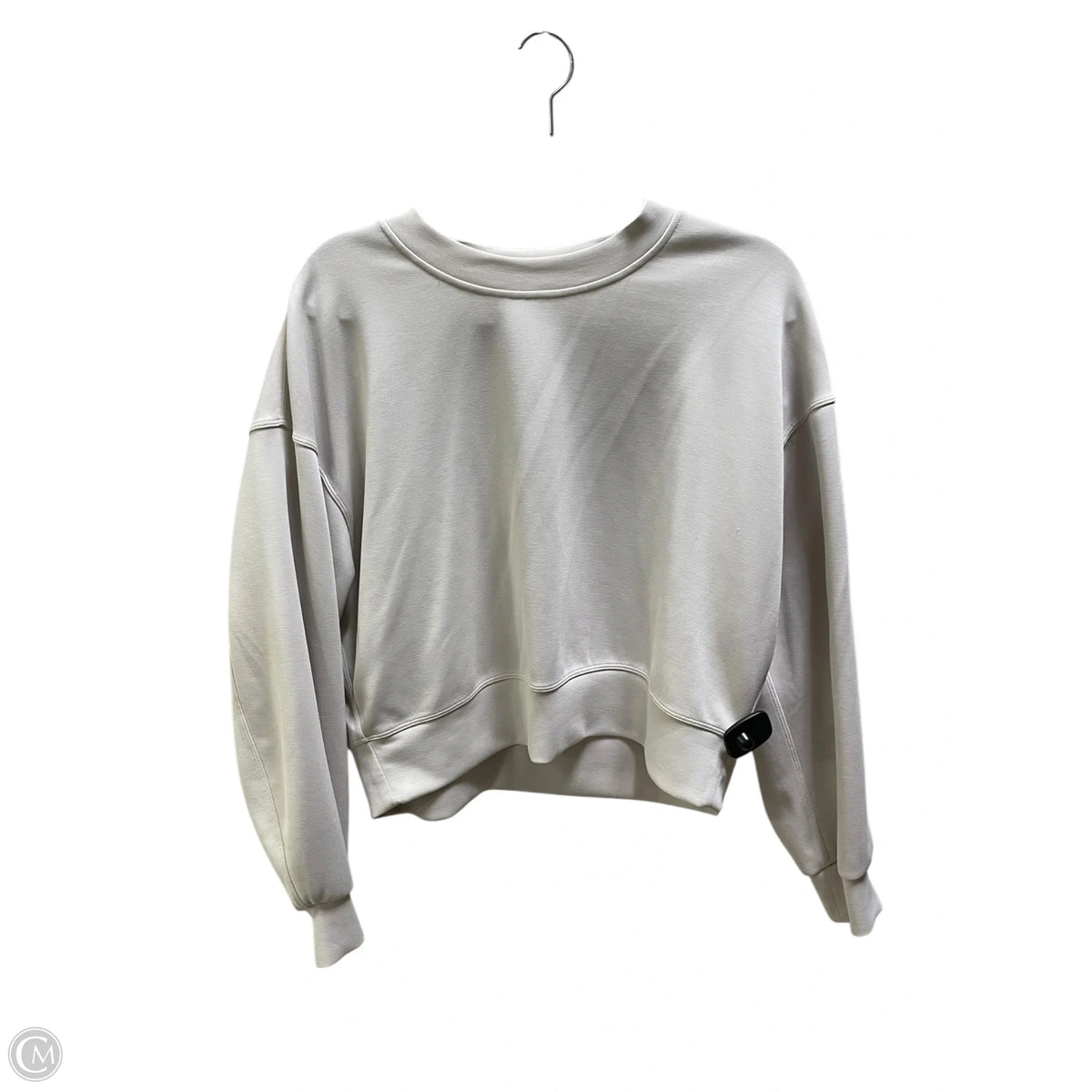 Athletic Sweatshirt Crewneck By Lululemon In Grey, Size: 4