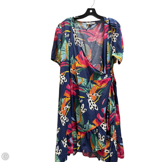 Dress Casual Midi By Clothes Mentor In Multi-colored, Size: L