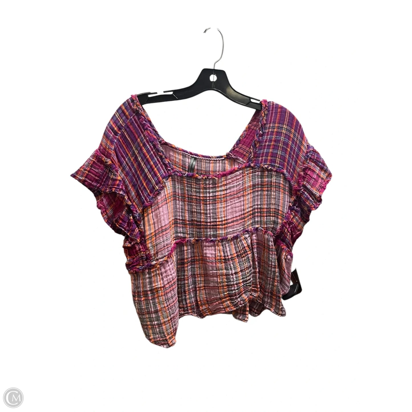 Top Short Sleeve By Anthropologie In Purple, Size: S