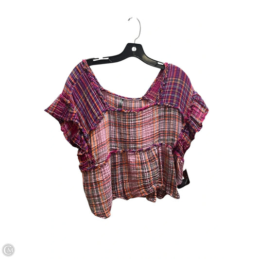Top Short Sleeve By Anthropologie In Purple, Size: S