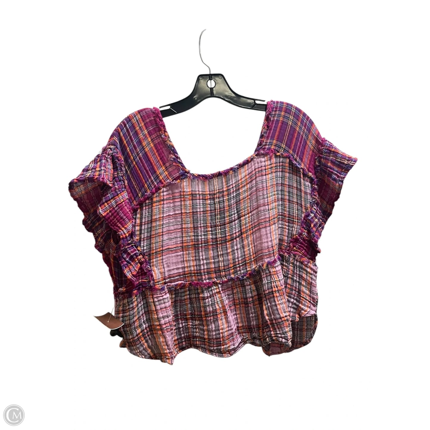Top Short Sleeve By Anthropologie In Purple, Size: S