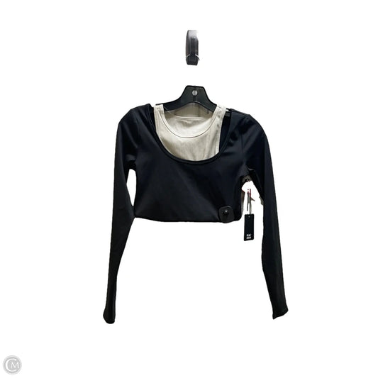 Athletic Top Long Sleeve Collar By Clothes Mentor In Black, Size: S