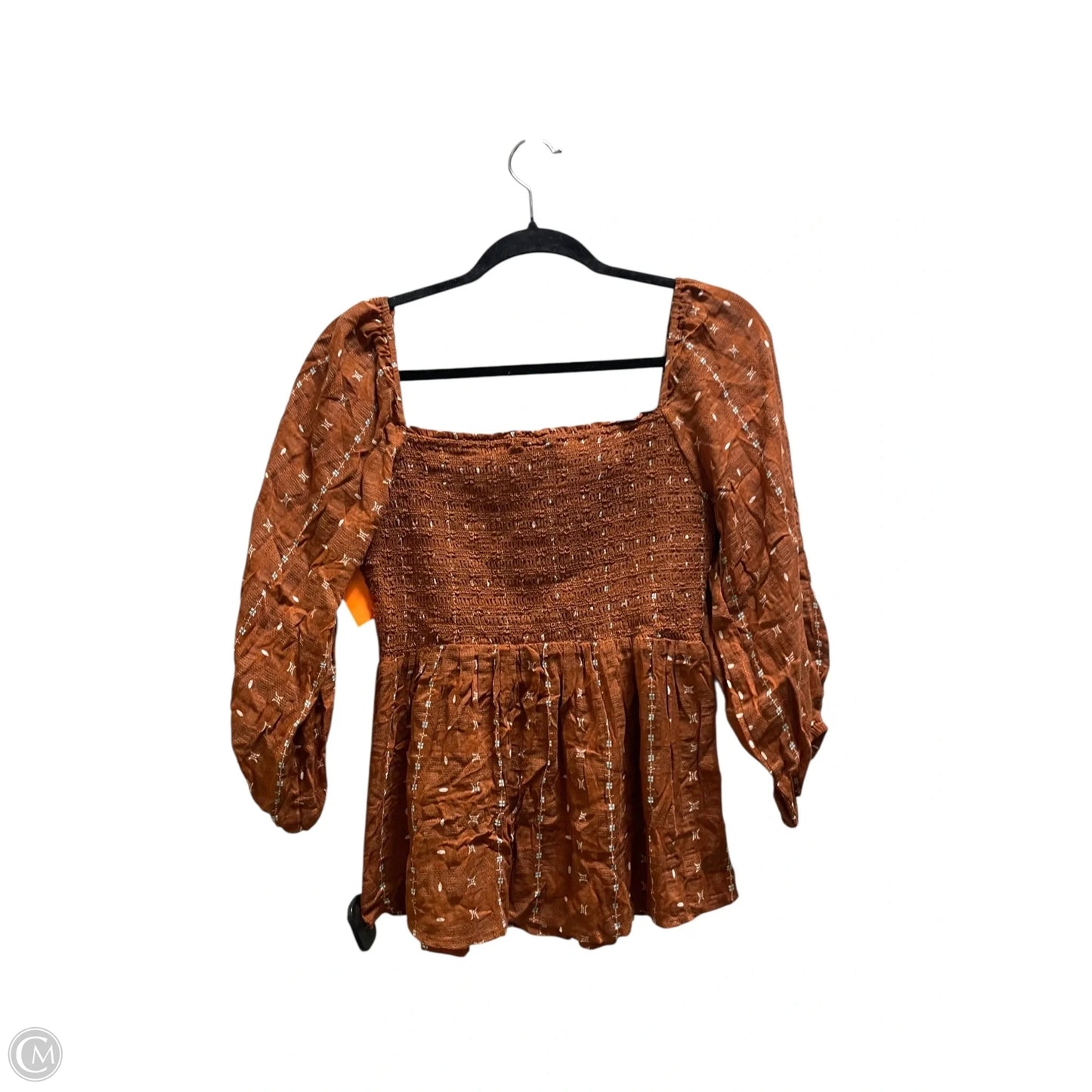 Top Long Sleeve By Good Hart In Brown, Size: S