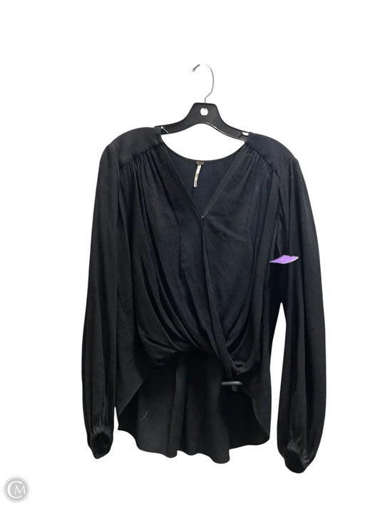 Top Long Sleeve By Free People In Black, Size: S