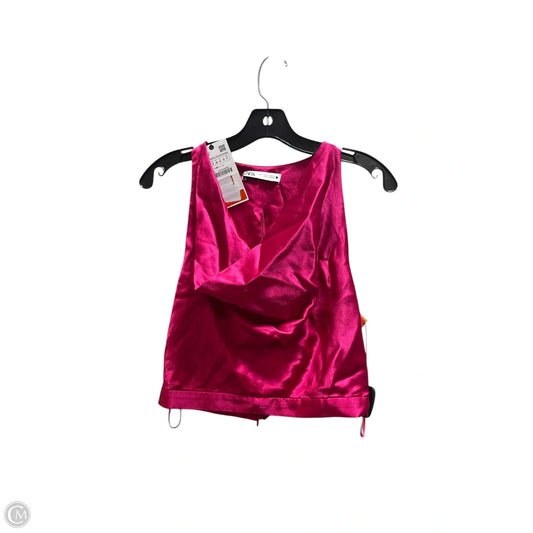 Top Sleeveless By Zara In Pink, Size: S