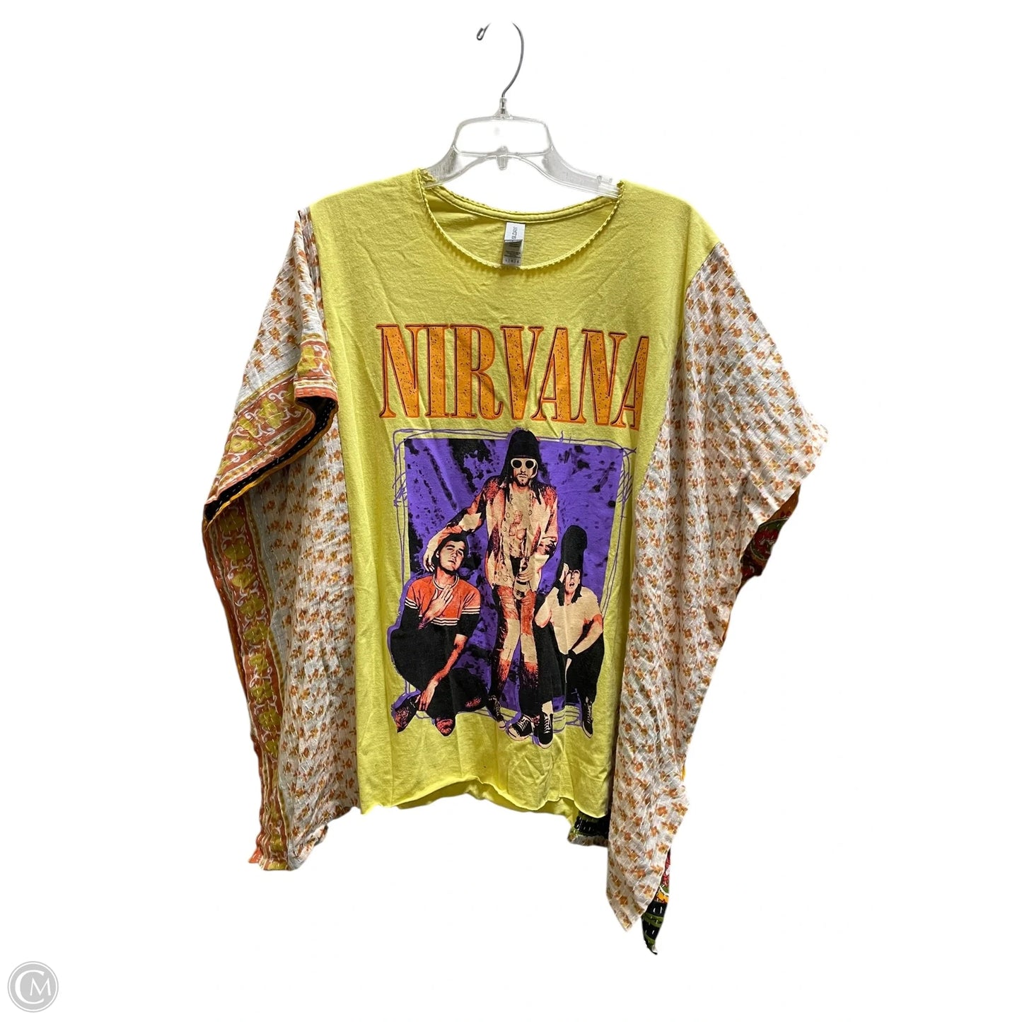 Top Sleeveless By Gildan In Yellow, Size: L