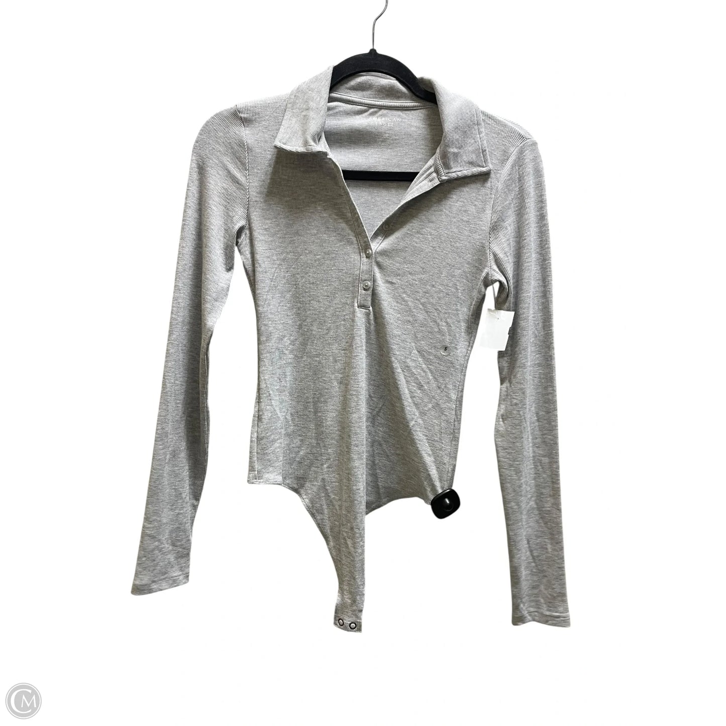 Top Long Sleeve By American Eagle In Grey, Size: S