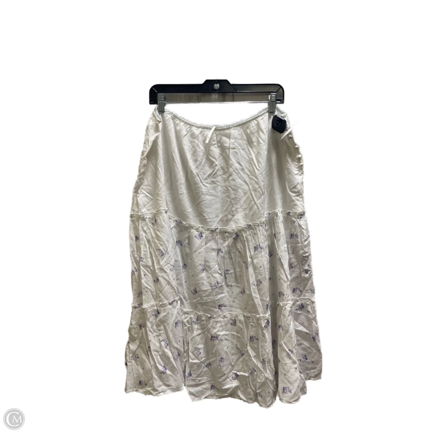 Skirt Maxi By Anthropologie In White, Size: Xl