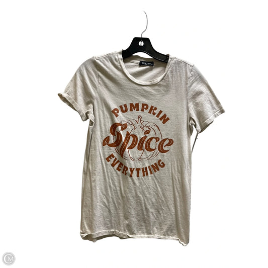 Top Short Sleeve By Zutter In Beige, Size: S