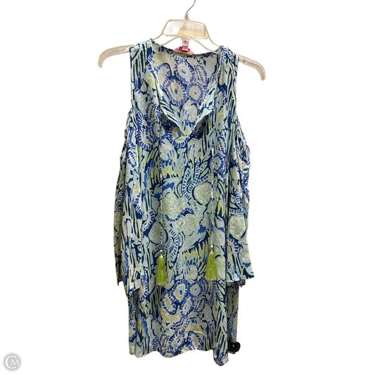 Top Long Sleeve Designer By Lilly Pulitzer In Blue, Size: Xs