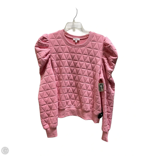 Sweatshirt Crewneck By Tcec In Pink, Size: L