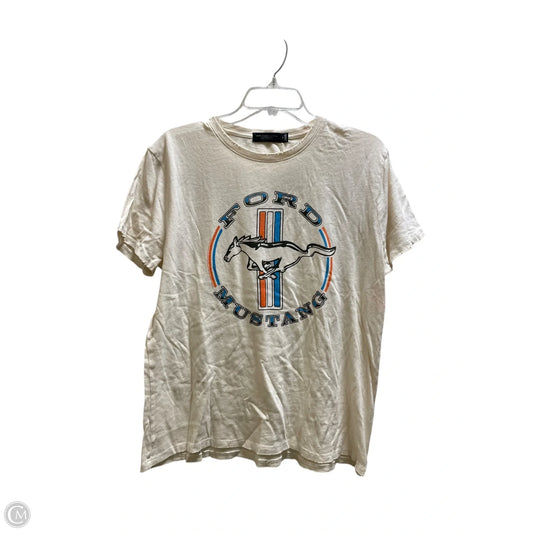 Top Short Sleeve By Junk Food In Yellow, Size: M