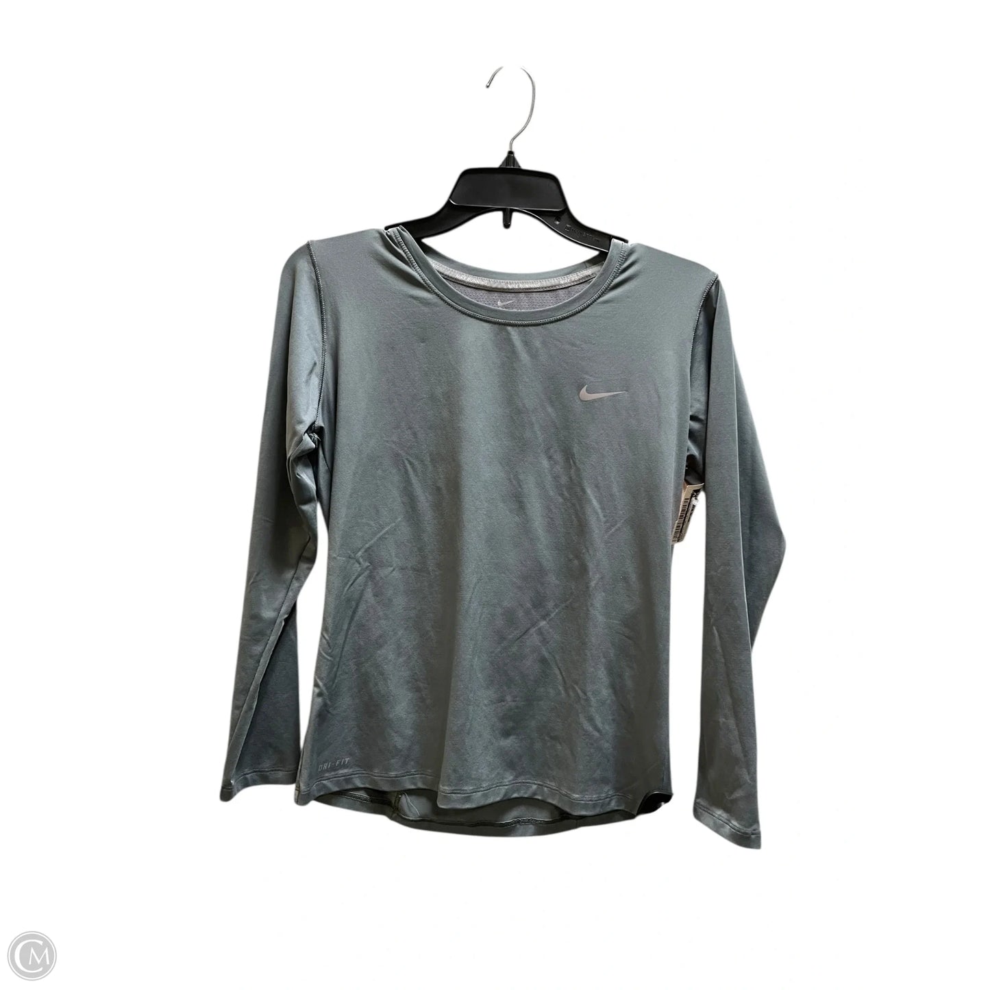 Athletic Top Long Sleeve Crewneck By Nike In Grey, Size: L