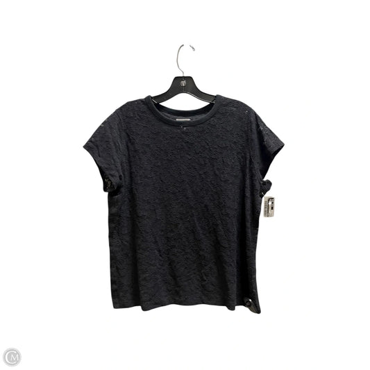 Top Short Sleeve By Aerie In Black, Size: L