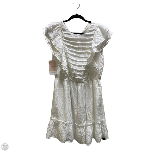 Dress Casual Short By Peach Love Cream California In White, Size: L