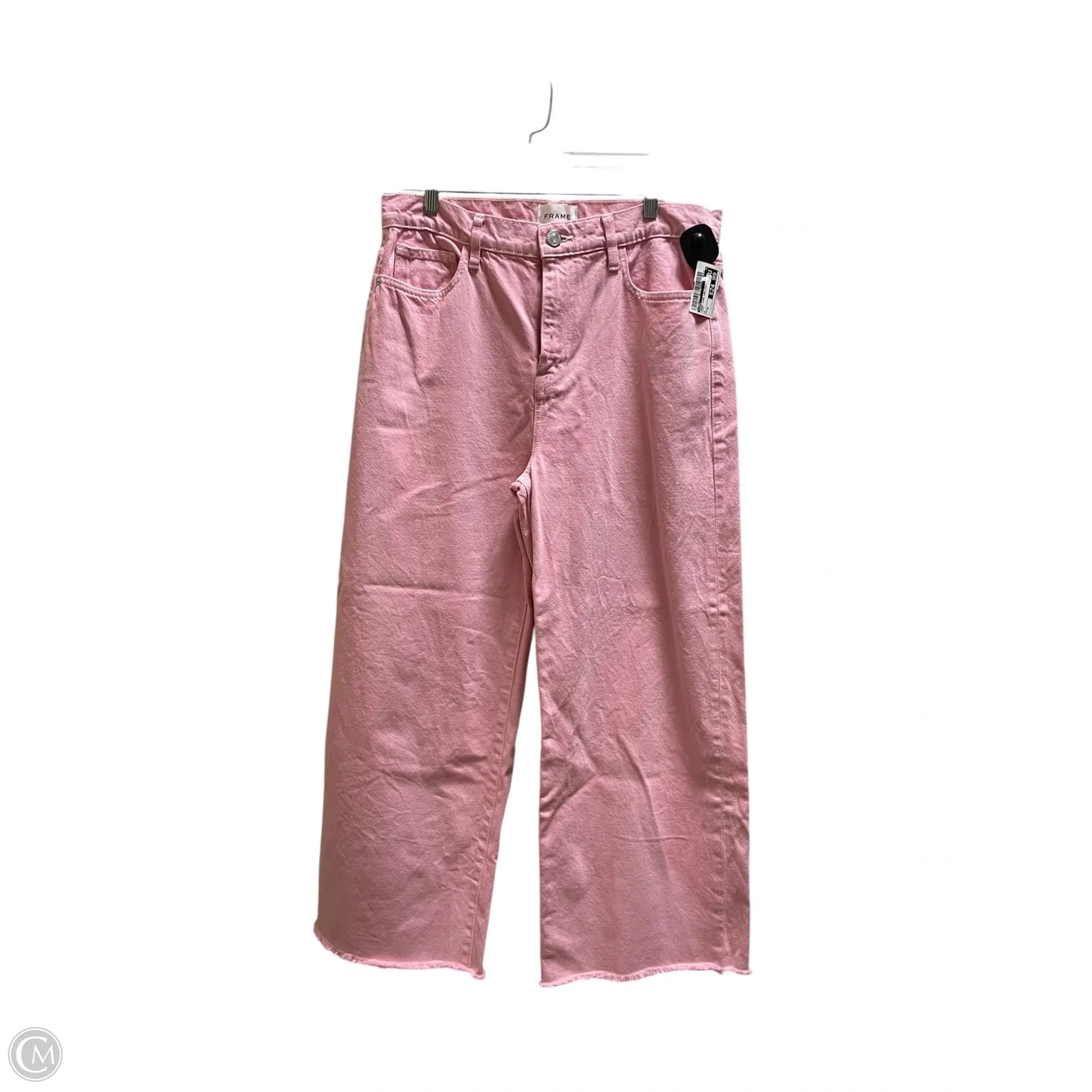 Jeans Wide Leg By Frame In Pink, Size: 8