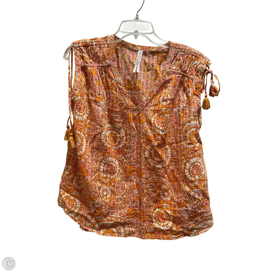 Top Sleeveless By Anthropologie In Orange, Size: S